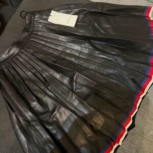 Gucci Black A-Line Skirt with Red and Blue Trim